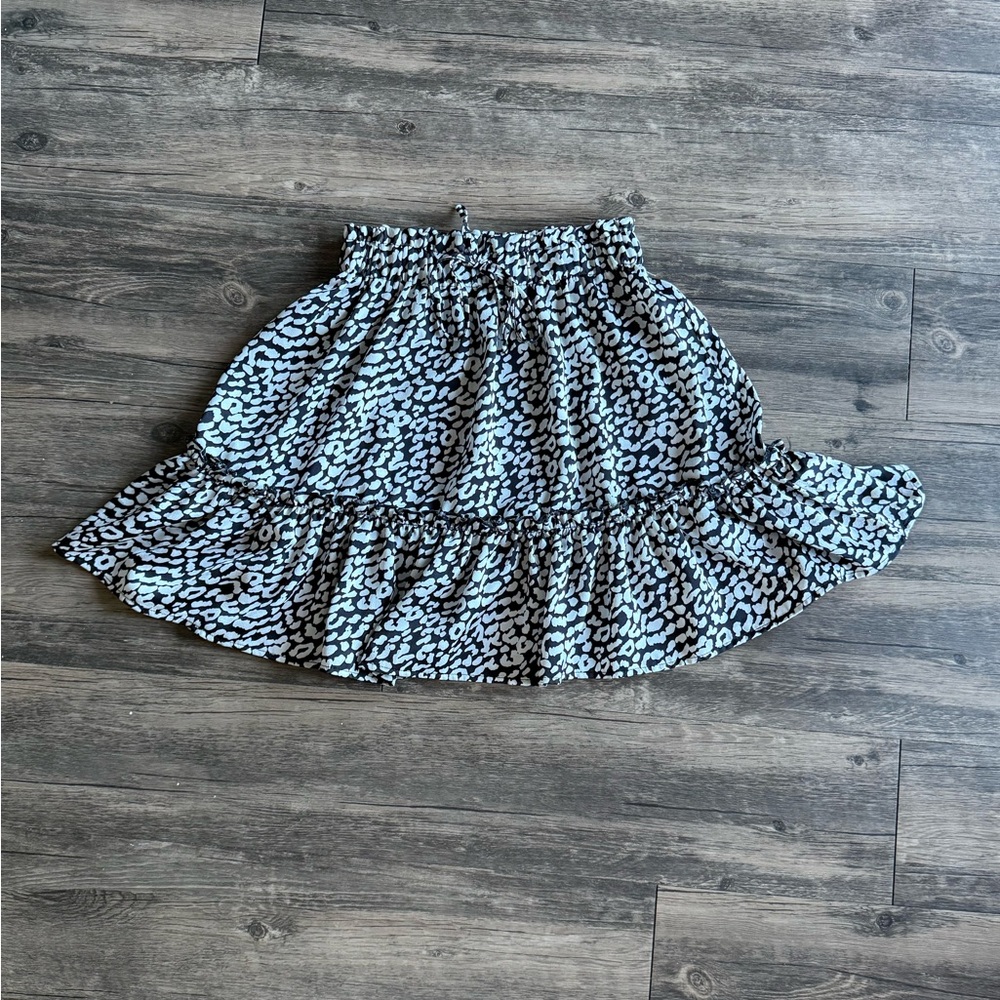 SHEIN Black and White A-Line Skirt